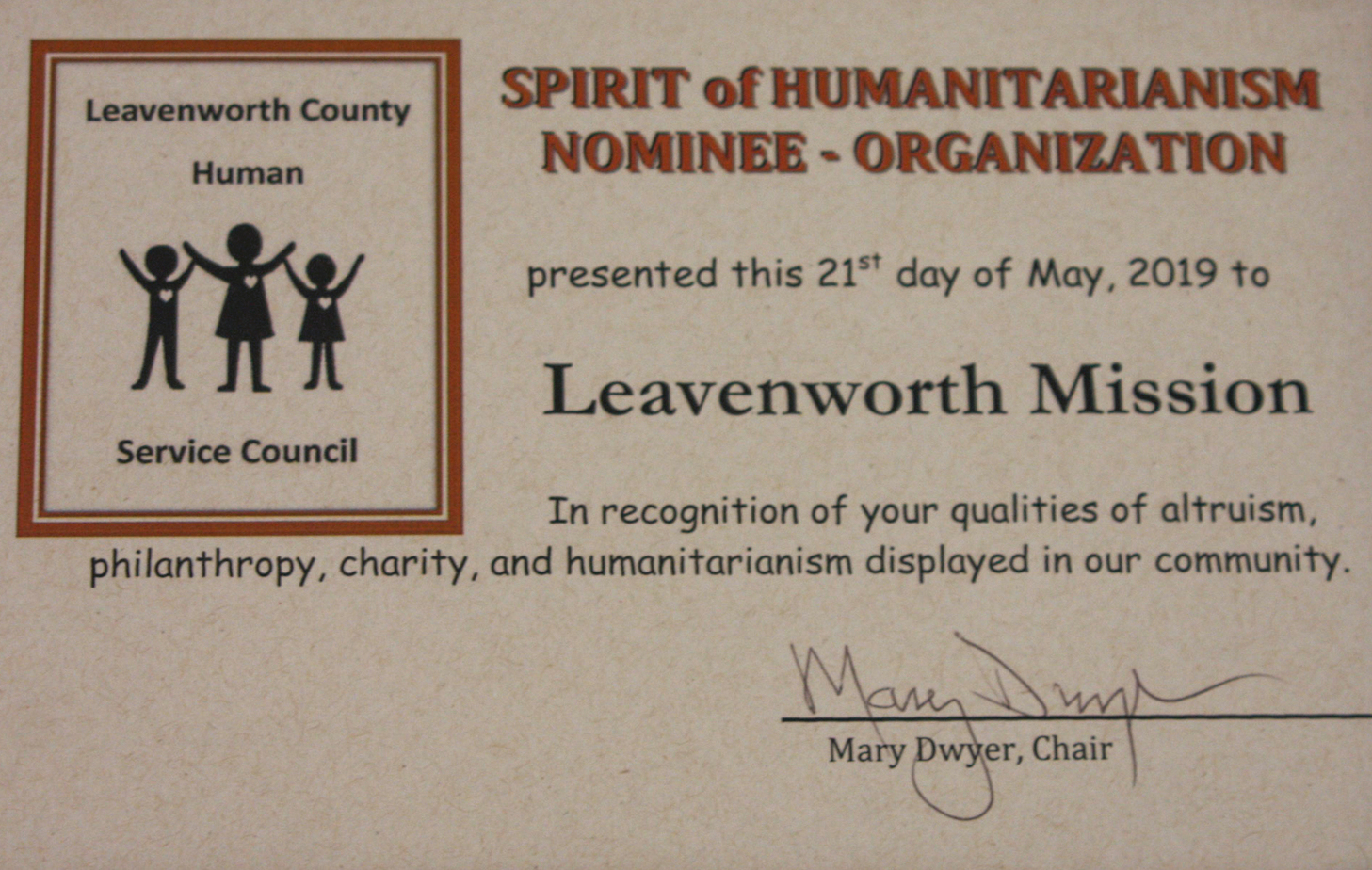 Spirit of Humanitarianism Nominee 2019 Spirit of Humanitarianism Nominee 2019